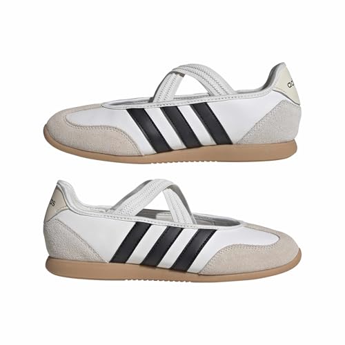 adidas Women's Barreda Mary Jane, White/Black/Gum, 8