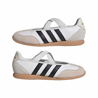 adidas Women's Barreda Mary Jane, White/Black/Gum, 8