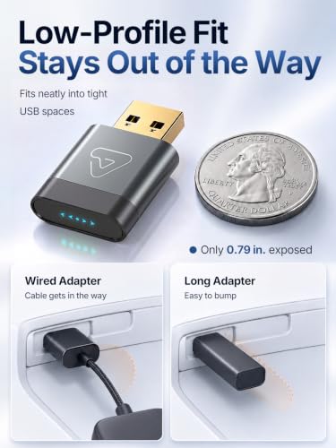 Wireless CarPlay & Android Auto Dongle for Digital Media Receivers