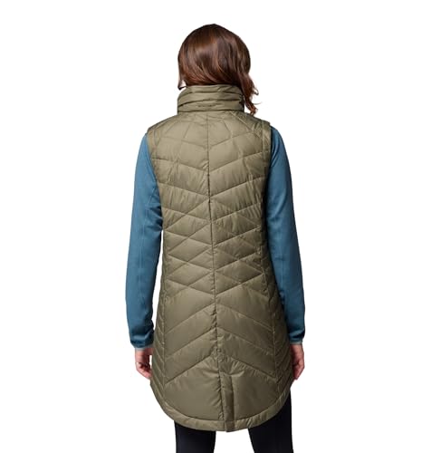 Columbia Womens Heavenly II Long Vest, Stone Green, Small