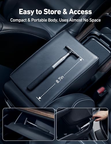 AstroAI Windshield Cleaner Tool with Extendable Handle, Microfiber Pads