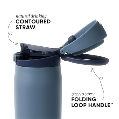 Simple Modern Water Bottle with Straw & Handle | 24oz | Blue