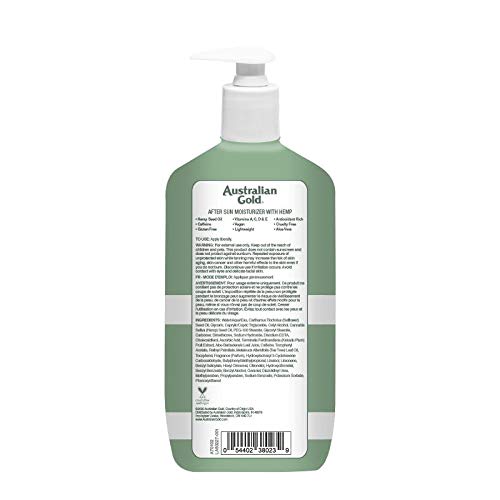 Australian Gold After Sun Moisturizer With Hemp Seed Oil