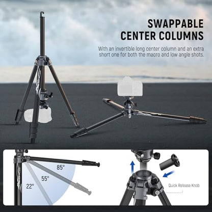 NEEWER LITETRIP LT07 61" Aluminum Travel Tripod for Camera