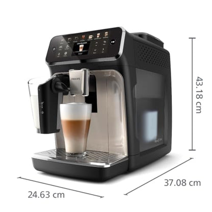 Philips 4400 Series Fully Automatic Espresso Machine, LatteGo Milk System