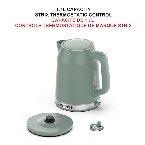 Starfrit Electric Kettle, 1.7L, 1500W, Auto Shut-Off, Sage