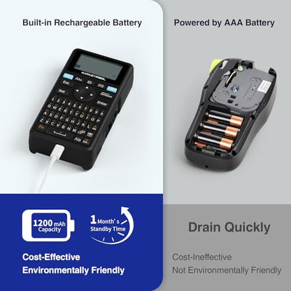 SUPVAN E11 Keyboard & Bluetooth Label Maker Machine + 1 Tape