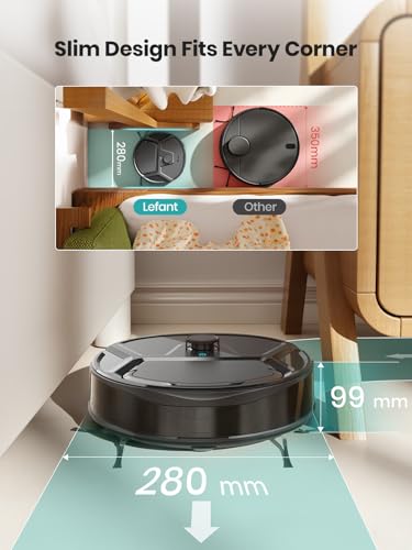 Lefant 2026 New Robot Vacuum and Mop, 20000Pa Strong Suction, Self-Cleaning Roller Mop with Auto Drying, LiDAR Navigation & Obstacle Avoidance, 5G WiFi, M210 PRO Omni, Gray