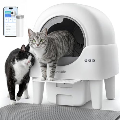 Kveode Automatic Self Cleaning Cat Litter Box, 90L for Cats 2.2-15 lbs