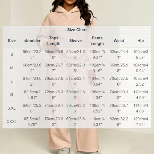 Womens Sweatsuits 2 Piece Set 2026 Fall Winter Long Sleeve Hoodie