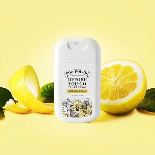 Poo-Pourri Before-You-Go Pocket Toilet Spray, Travel Essentials, Original Citrus, 1 Fl Oz, Up to 50 Uses, On-The-Go Bathroom Odor Deodorizer with Essential Oils, 3 Pack
