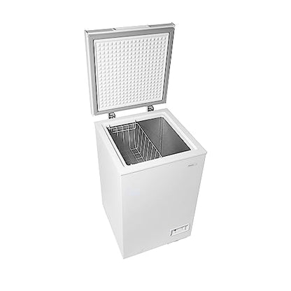 Danby DCF035A6WM 3.5 cu. ft. Chest Freezer with Garage Ready Performance, Manual Defrost, Durable Freestanding Compact Deep Freezer with 1-Year Warranty, White