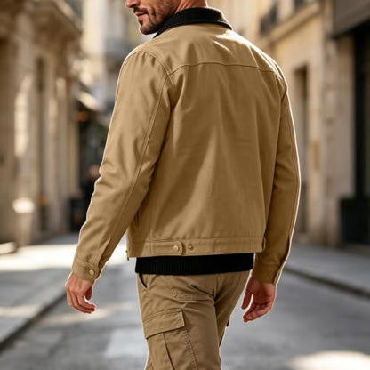 Generic Mens Winter Jackets Quilted Lined Work Jacket Warm Outerwear Coats