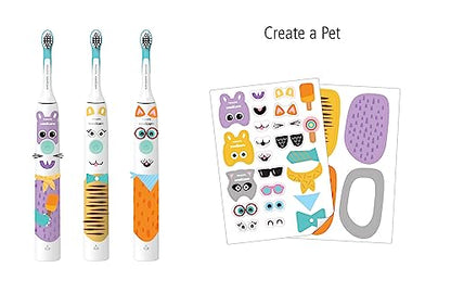 Philips Sonicare for Kids Design-A-Pet Electric Toothbrush, 1 Brush Head