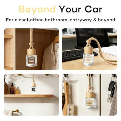C Classy Car Air Freshener Hanging 2 Pack, Mahogany Teakwood Essential Oil Diffuser for Car, Car Air Freshener Cute, Long Lasting Fragrance, Car Air Fresheners for Women & Men Gift, Made in USA