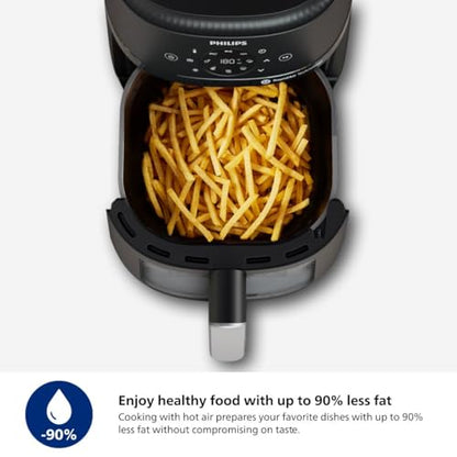 Philips 2000 Series Air Fryer with Window, 13 Ways to Cook, 6.6 QT, Black