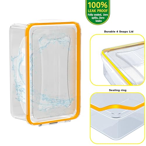 RockBerry 40 PCS Food Storage Containers with Lids Airtight | Plastic Container for Kitchen Organization-Microwave Dishwasher,Freezer Safe 100% Leak Proof (20 Stackable Boxes-20 Lids)