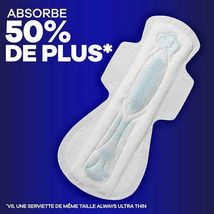 Always Maxi Pads, Extra Heavy Overnight Pad with Wings, Size 5, 14 Count