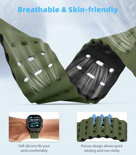 MoKo Upgraded Ocean Band Compatible with Apple Watch 42/44/45/46/49mm