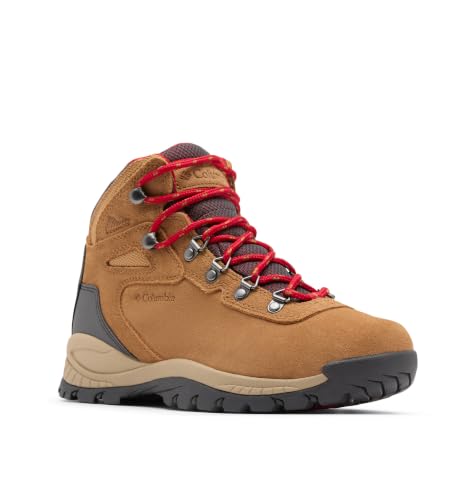 Columbia Womens Newton Ridge Plus Waterproof Amped, Elk/Mountain Red, 11