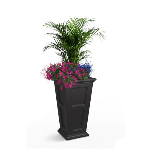 Mayne Inc. Fairfield 5829B Tall Planter, 28-Inch by 16-Inch by 16-Inch, Black