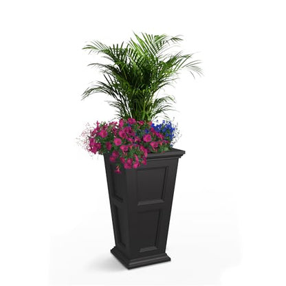 Mayne Inc. Fairfield 5829B Tall Planter, 28-Inch by 16-Inch by 16-Inch, Black