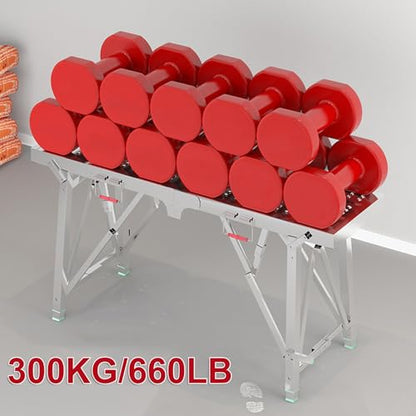 HIYOUGO Work Platform, Folding Portable Scaffolding, Work Scaffolding