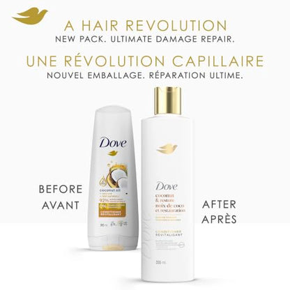 Dove Coconut Restore Damage Therapy Shampoo & Conditioner, 355 mL, 4 Pack