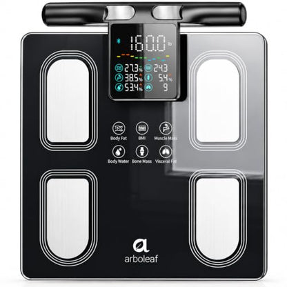 arboleaf Scale for Body Weight Body Fat, 8 Electrode Bathroom Scale Digital | 50+ Fitness Metrics, BMI, Muscle Mass, Body Fat Percentage, Bluetooth Smart Scale with App Sync