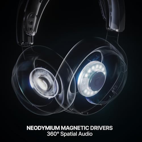 SteelSeries Arctis Nova 7 Wireless Gen 2 Gaming Headset - Real-Time App Control, 50+ HR Play, Neodymium Drivers, Mix 2.4GHz/Bluetooth, PC, PS5, PS4, Switch 1/2, Mobile - Black