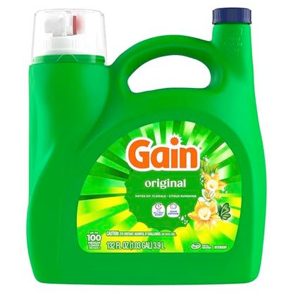 Gain Aroma Boost Liquid Laundry Detergent, Original Scent, HE Compatible, 107 Loads, 4.55L