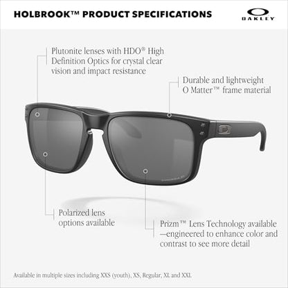 Oakley Oo9487 Holbrook XXL Rectangular Sunglasses, Woodgrain/Prizm Deep Water Polarized, 61 mm