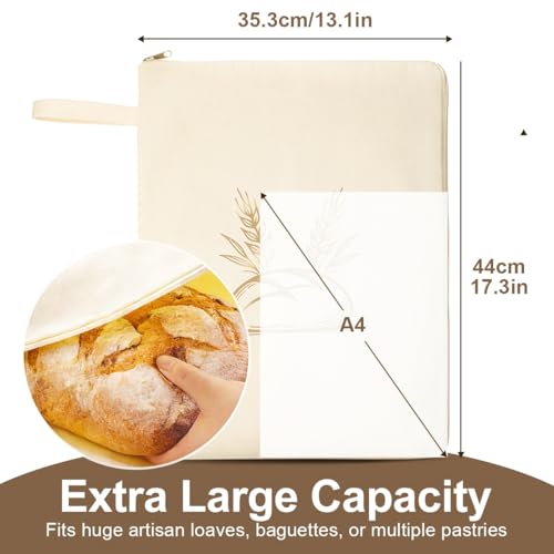 Beeswax Bread Bags for Homemade Bread,Sourdough Bread Bags,1 Pack XL
