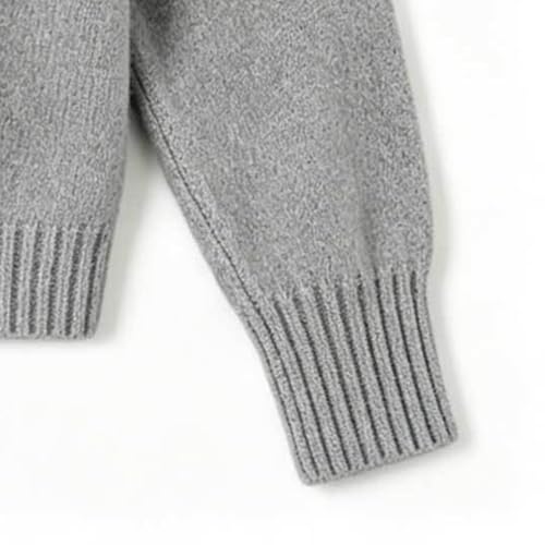 Warm Hooded Sweaters for Women Comfy Soft Button Cardigan Sweater Gray