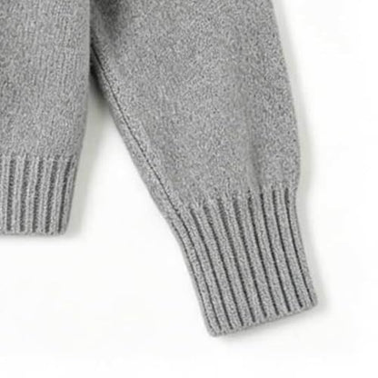 Warm Hooded Sweaters for Women Comfy Soft Button Cardigan Sweater Gray