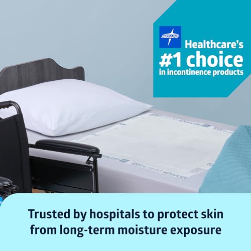 Medline Ultrasorbs Advanced Premium Underpads, 350 lb. Weight Capacity, 30" x 36", 5 per Bag.