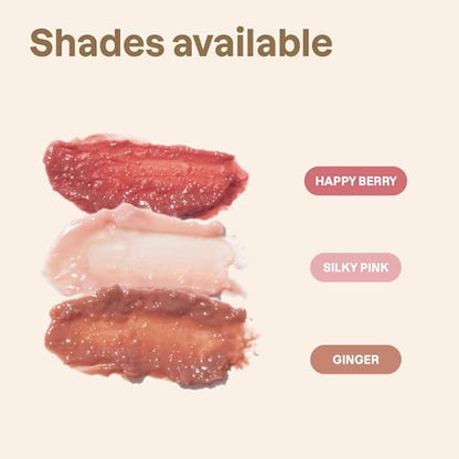 ATTITUDE Oceanly Sheer Lip Gloss Stick, Made in Canada, EWG Verified, Titanium Dioxide-Free, Vegan Makeup & Beauty, Plastic-Free, Ginger, 3.4 grams