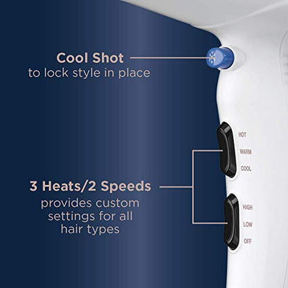 Conair Double Ceramic Hair Dryer with Concentrator, 1875W