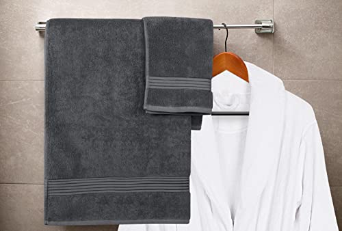 Utopia Towels 8 Piece Premium Towel Set, 2 Bath 2 Hand 4 Wash, Grey