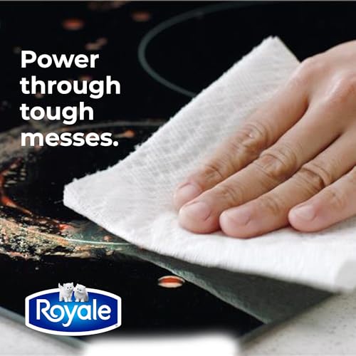 Royale Tiger Strong Paper Towel, 3 Double Equal 6 Rolls, 98 Half Sheets per Roll, White