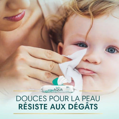 Pampers Aqua Pure Baby Wipes, 99% Water, Fragrance Free, 672 Baby Wipes Total (12X Flip-Top Packs)