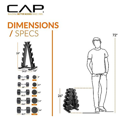 CAP Olympic Plate Tree Rack, 7-Post, 2-Inch Plate Storage, 500 lb