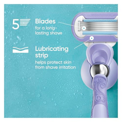 Gillette Venus Extra Smooth Contour Women’s Razor Blades, 5-Bladed Razor Refills, 1 Pack (Count of 6)