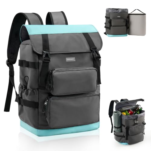 Odoland 2-in-1 Cooler Backpack with Removable Insulated Cooler Bag