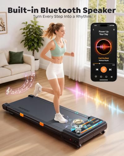Acezoe Walking Pad Treadmill, 15% AUTO Incline, Bluetooth Speaker | Tapis Roulant for Home & Office, Under Desk Treadmills, 3.0HP Brushless Quiet Motor, 300lbs Capacity, LED Display, APP