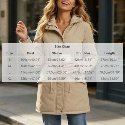 Winter Coats for Women Fleece Lined Zip Padded Warm Outerwear