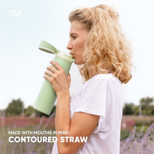 Simple Modern Water Bottle with Straw & Handle | 24oz | Blue