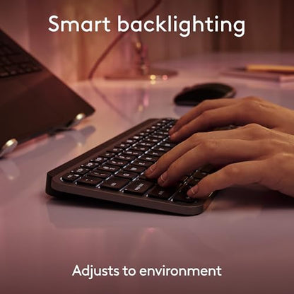 Logitech MX Keys Mini Mac Minimalist Wireless Keyboard Compact - Space Grey