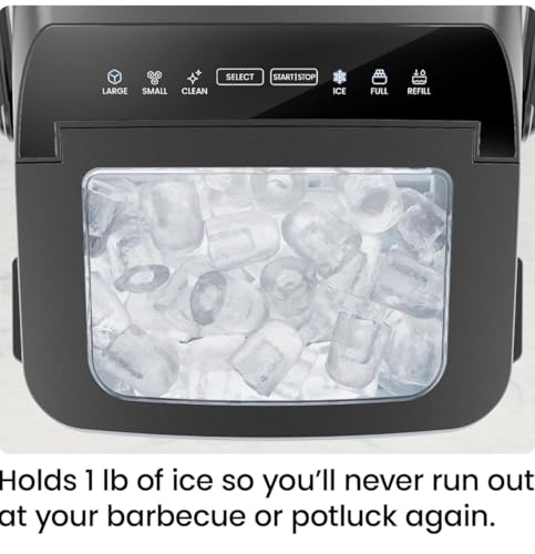Iceman Dual-Size Ice Maker Countertop - Portable Ice Machine, Large and Small Ice Machine Maker with Self Cleaning, 9 Cubes in 7 Mins, 22lbs/24hrs, for Home, Kitchen, Office, Party, Ice Scoop Included