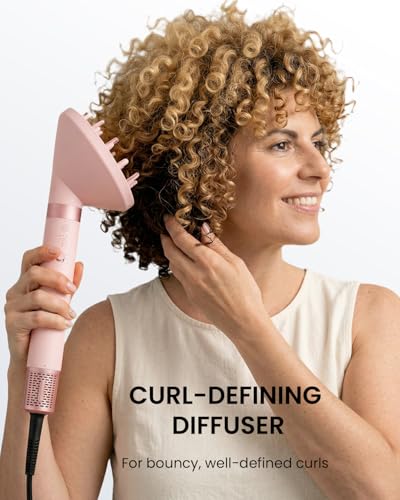 MESCOMB 6 IN 1 High Speed Hot Air Styler Hair Dryer Brush Kit, Soft Pink